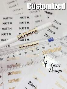 Personalized Custom Name Tag Stickers, 3-6 Inch Labels, Name Decal, Custom Decal Stickers, Name Stickers, Date Stickers, DIY Gifts, Handmade, Handwriting, Wedding Stickers, Gift Stickers. Customizable Holographic Name Stickers For Water Bottles,Xmas Decoration,For Housewarming