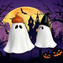 New Halloween Ghost Incense Burner, Pumpkin Wizard Ghost Incense Burner, Interesting Home Decor Resin Ornament Halloween Decor Room Decor