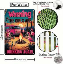 1 Pcs 8" X 12" Funny Bar Sign - Girls Are Drinking Again! Unique Gift For Hen Night. Home Decor Rustic Metal Plaque, Bar Pub Games Room Decor Rustic Style Decor Metal Tin Sign Outdoor Indoor Wall Panel Retro Vintage Mural Gift Ideas Funny Tin Sign Tin Decor Vintage Inspired Wall Poster Men'S Cave Courtyard Garden Wall Decor, Home Decoration, Metal Sign Gift, Wall Art Wall Decor For Home Kitchen Bar Patio Room Garage Retro Tin Poster Plaque 8X12 Inch - Kiểu-13 - Xem 7