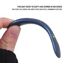 1 件装软饵游泳饵 6.7 厘米/2 克人造塑料鱼饵桨尾游泳饵适用于淡水/咸水鱼