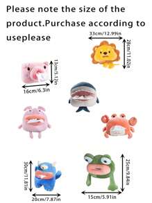 1 pieza Caja de pañuelos montada en el coche con diseño de animal creativo, caja de papel colgante con diseño de dibujos animados en el coche, caja multifuncional para el apoyabrazos, caja de papel para visera de sol en el coche - Unitalla - Ver 11