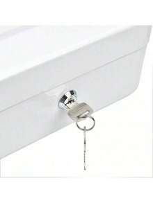 MOLOLAN Caja Registradora, Caja para Dinero de Negocio con Llaves(20x 16 x 9 Cm/7.9*6.3*3.5in), Caja fuerte de dinero de gran tamaño con bandeja, 2 llaves, cajón y cerradura, caja de segurida para oficina y negocios, caja de ahorro, material de metal,, Caja Registradora, Caja de Efectivo Portable para Guardar, caja con cerradura,Caja Registradora, Caja para Dinero de Negocio con Llaves,Caja Registradora de Segurida con,Caja Fuerte para Dinero Metálica con Cerradura y  Llaves ,Caja Dinero Fuerte Segurida,cash Box Metálica Mate Mediana,cajón y cerradura, caja de segurida para oficina y negocios, caja de ahorro, material de metal, caja con cerradura, regalo de regreso a la escuela,  Caja de Efectivo Portable para Guardar Joyas, Relojes, Billetes, Monedas - Blanco - Ver 5