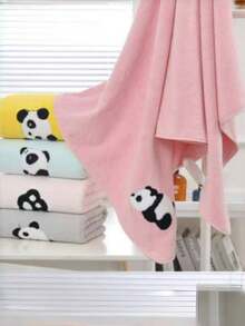 1 buc Set de prosop și prosop de baie cu broderie din fleece coral de înaltă densitate, moale și absorbant, prosoape de duș personalizabile pentru salon de înfrumusețare, sporturi hoteliere, articole esențiale pentru casă, prosop, îngrijirea pielii