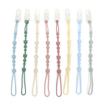 1-Pack Silicone Pacifier Chain With Clip To Hold Pacifier, Suitable For Boys And Girls, Fits Most Pacifiers