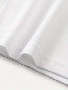 Camiseta casual minimalista de talla grande para mujer, primavera/verano 2025, de manga corta, cuello redondo, unicolor con estampado de cangrejo, adecuada para primavera, verano, otoño, uso casual al aire libre