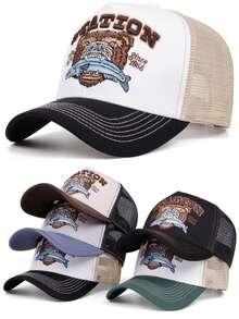 1 件男士字母熊刺绣卡车司机帽 - Trucker Hat - 查看 12