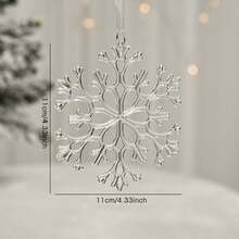 12pcs/6pcs/4pcs/3pcs/2pcs/-Christmas Tree Decoration Crystal Pendant Christmas Ornament - Hanging Acrylic Snowflake And Icicle Christmas Deer Pentagram Angel Ornament With Pendant Christmas Tree New Year's Party Decoration Supplies St. Patrick's Day Easter Valentine's Day Home Decor Christmas Decorations Room Decor Winter - Multicolor - View 13