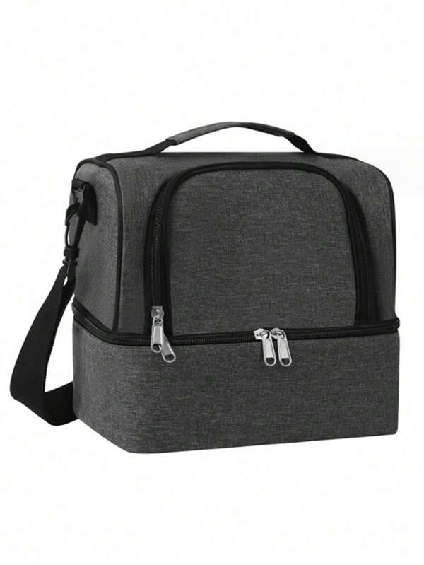 Insulated Lunch Bag Reusable Lunch Box Large Capacity Freezable Cooler Bag With Adjustable Shoulder Strapfor For Office Work School Picnic Beach Leakproof Lunch Bag For Women/Men/Adult/Student.