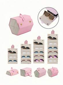 2/3/4/5/6 große Reise Brillenetui, Brillenetui Mehrfach, Brillenetui Rosa, Brillenetui Robust, Brillenetui Hart, Niedliches hängendes Brillenetui, Faltbarer hängender Brillen- und Sonnenbrillen Aufbewahrungsständer, Brillenetui aus PU-Leder für Brillen und Sonnenbrillen, Brillen- und Sonnenbrillen Aufbewahrungsbox, Schutzhülle für Brillen, Brillentasche für Reisen, Reiseutensilien, Reisezubehör, Reisetasche, Urlaub, Rückkehr zur Schule, Schulsachen, Sonnenbrillen für Frauen