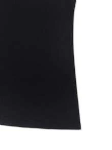 大码女式金属环装饰露肩修身衬衫 - 黑色 - 查看 4