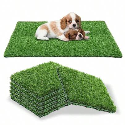 10pcs Artificial Turf Carpet Fake Grass Rug For Wedding Synthetic Lawn Rug DIY Grass Mat Pet Turf Indoor Green 30x30cm