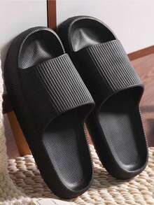Neue minimalistische Paar-Hausschuhe, dicke Sohle EVA leicht rutschfeste Hausschuhe, bequeme Hausschuhe, geeignet für Zuhause, Badezimmer, rutschfest und abriebfest (empfehlen eine Nummer größer zu bestellen, da die Größe etwas klein ausfällt)