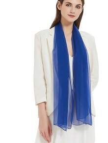 2025PANTONIGHT Long Chiffon Sheer Scarf For Womens - 066 Royal Blue - View 12