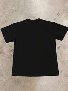 Men's Short-Sleeve Crew Neck T-Shirt Manfinity Dauomo, Fashionable For Summer - Black - View 2