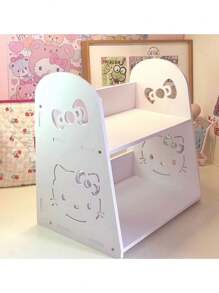 Sanrio 1Pc Hello Kitty 多功能桌面收纳盒可爱卡通学生书架家用宿舍书籍化妆品收纳架浴室台面架