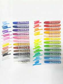 36 Colors/24 Colors/12 Colors Hexagonal Oil Painting Stick Double-Ended Washable Crayon Non-Dirty Hand, Christmas Coloring Gift - Multicolor - View 4
