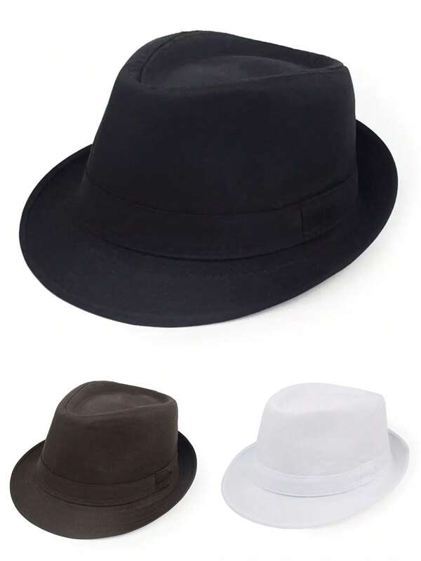 1 pieza Sombrero estilo vaquero occidental unisex, gorra de unicolor para uso al aire libre, fiesta y diario