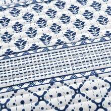 Lush Decor Monique Stripe Quilt Navy/White 3Pc Set Full/Queen Halloween-Fall Decor-Room Decor - Xanh nước biển/Trắng - Xem 4