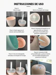 Difusor de Aromaterapia y Humidificador en Jarrón USB con 200ml de vapor frío y luz nocturna, Diseño Mini Portátil Silencioso, Alimentado por USB para Dormitorio, Escritorio, Oficina, Hogar - Refresca el Aire, Difusor de Aromaterapia, Decoración de Escritorio, Jarrón Decorativo - Veta de madera oscura - Ver 3