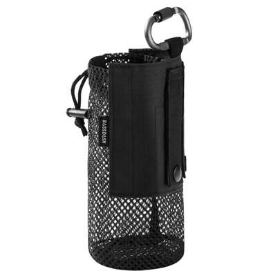 Bassdash-bolsa para botella de agua con correas Molle, mosquetón con Clip para cinturón, bolsa de soporte de malla plegable para viajes, pesca, caza y senderismo