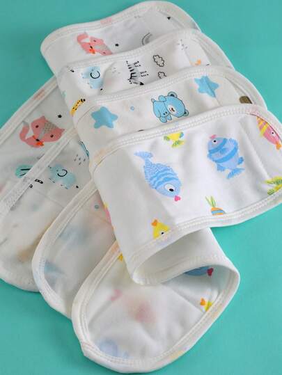 4 piezas Banda para el ombligo del recién nacido, cómoda y cálida banda abdominal para bebé, faja de envolver al bebé, previene que el vientre del bebé se enfríe, envoltura suave y transpirable para el vientre, adecuada para regalos de baby shower, actividades al aire libre, artículos esenciales para recién nacidos