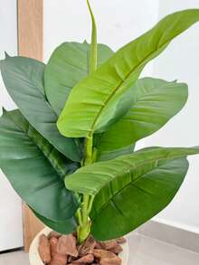 Artificial Ficus Lyrata With Wavy Cone Pot Home Garden - Beige - View 4