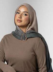 1pc Asymmetrical Metal Custom Designed Large Hijab Scarf Clip Holder Women Brooch