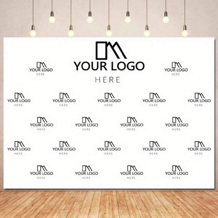 1pc Personalized Logo Design Custom Background Business Event Holiday Party Background Custom Banner Props Colorful Easy To Carry Vinyl Material - Multicolor - View 2