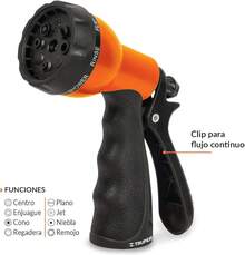 10X1 2RE 1 Manguera Reforzada de 2 Pulgadas de 3 Capas 10m Conexión de Plástico - Manguera + Pistola PR-409 - Ver 5