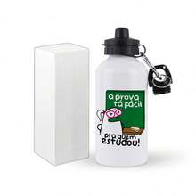 Garrafa Personalizada Alumínio Professora Squeeze de Água 500ml + Caixa Presente