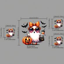 3 قطع / 3 قطع / 4 قطع من ملصقات الأزياء ذات موضوع الهالوين، أشباح، خفافيش، قرع، ملصقات قابلة للغسل من الدرجة الأولى للتطبيق بالحرارة على الملابس، تي شيرتات النساء/الرجال، الحقائب الظهرية، الوسائد، شارات زخرفية، ملصقات، قبعات البيسبول، الحقائب الظهرية، إلخ.