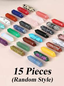 Healing Crystals Wand Stones Sets Natural Amethyst Rose Quartz Clear Quartz Tiger Eye Reiki Gemstones Bulk Hexagonal Points Energy Balancing Chakra Witchcraft Meditation Therapy Decor Desk Gift