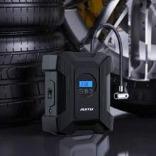 SUITU 便携式轮胎充气泵，12V 120W，带压力表和LED应急照明灯，迷你车载气泵，手持式汽车轮胎充气泵。汽车配件