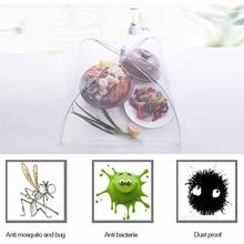 1pc Lace Mesh Food Cover, Extra Large Foldable Fly Cover,Dustproof Pop Up Umbrella Food Tent, Decorative Reusable Collapsible Food Covers For Table, Food Nets, Kitchen Tools Parties, Fruit, Food, BBQ, Picnic (White) - Multicolor - View 3