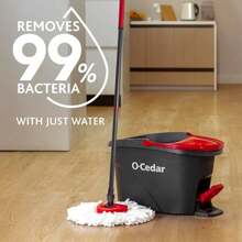 O - Cedar Easywring Microfiber Spin Mop  Bucket Floor Cleaning System With 3 Extra Refills