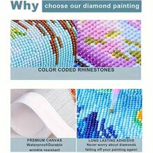 5D Diamond Painting Kit DIY White Tree Full Circle Diamond Numerical Embroidery Mosaic Art Craft; Diamond Painting Kit And Accessories; Festival Decoration Art Pain; Wall Decoration For Bedroom And Office; Birthday Gift; Office Decoration - 彩色 - 查看 3