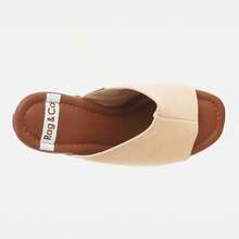 Masaki Soft Suede Leather Wooden Clogs - Màu be - Xem 6