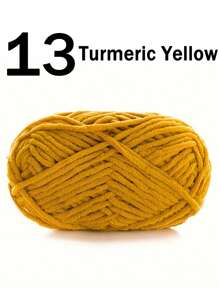 1/2 piezas de hilo de terciopelo suave, 50g/pieza, 60m/pieza, hilo grueso de punto medio hecho a mano DIY, hilo Popsicle, hilo de poliéster grueso y suave, adecuado para manualidades DIY, adecuado para tejer y ganchillo de bufandas, sombreros, zapatos, bolsos, cojines, muñecas, mantas, pantuflas