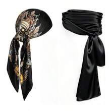5 pièces Ensemble d'accessoires de costume de pirate, comprenant un chapeau de pirate pour femme, un foulard de pirate, une ceinture de taille de pirate, une décoration de combinaison et des couleurs variées pour Halloween