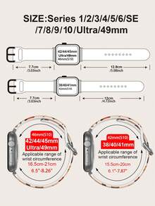 1pc Gingerbread Man Soft Elastic Breathable Comfortable Replacement Watch Band, Compatible With Samsung, Garmin, Honor Smartwatches, 38mm 40mm 41mm 45mm 44mm 42mm 46mm 49mm, Fashionable Casual Multi-Color Silicone Watch Strap Compatible With Apple Watch Ultra Series SE/11/10/9/8/7/6/5/4/3/2/1