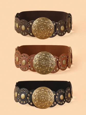 1 st barnbälte i nytt vintage-stil, högkvalitativt PU-midjebälte, lämpligt för jeans, klänningar, alla årstider