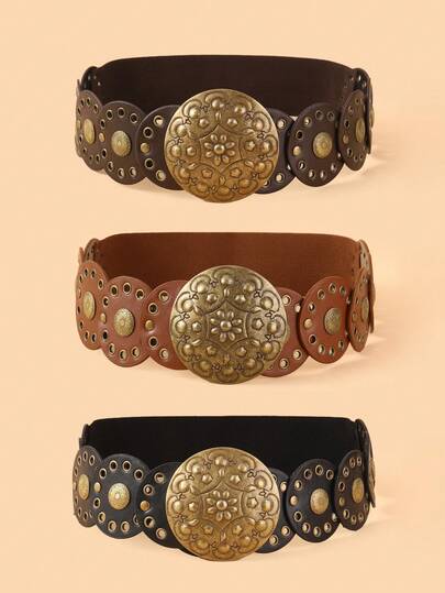 1 件儿童新款复古腰带，高品质 PU 腰带，适合牛仔裤、连衣裙，所有季节