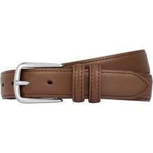 Multicolored Leather Waist Belt With Pin Buckle For Jeans - 咖啡 - 查看 4