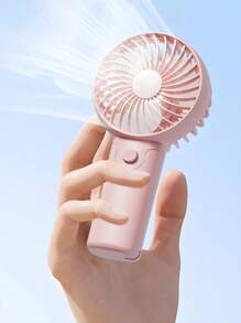 1 PC Portable Fan (Batteries Sold Separately) Handheld Fan, Stroller Fan, Battery Powered Fan, Small Desktop Fan, Suitable For Travel, Daily Commuting, Office, Beach, Summer Essential, Mini Portable Fan, Handheld Fan (Requires Two AAA Batteries)