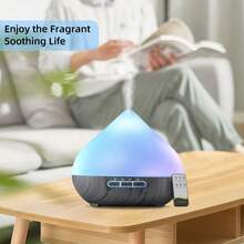 16.91oz Soundwave Technology Cool Mist Humidifier & Essential Oil Diffuser With Remote Control, USB