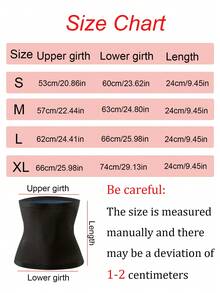 1 件女士汗腰训练腰带，运动瑜伽健身桑拿汗腰修剪器 - 黑色 - 查看 6