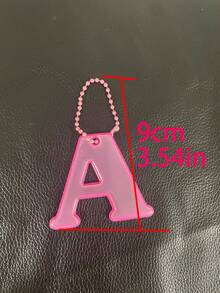 26pcs Reflective English Letter Pendant Series, Cycling Backpack Charm, Night Visible Keychain, Car Accessories, Women's, Wallet Charm - Multicolor - View 10