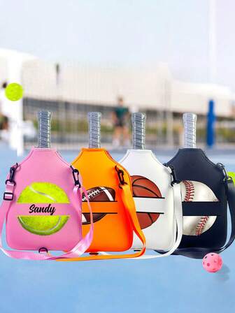 (Customized Sports Pictures And Text) Tennis Bag, Racket Cover, Outdoor Pickle Ball, Single Shoulder Carry Bag, Wet And Dry Separation Bag, Portable Multi-Functional Storage Bag