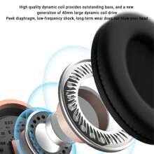 Bluetooth Wireless Headphones, Over-Ear Headphones, Active Noise-Cancelling Color LED Light Comfortable Foldable Headphones, Can Be Connected To A 3.5mm Audio Cable As DJ Monitoring Headphones, Aux Interface, Long Battery Life, High-Fidelity Stereo E-Sports Gaming Headphones, Suitable For/Tablet /PC/ Console/Mobile Phone/Birthday Travel Gift