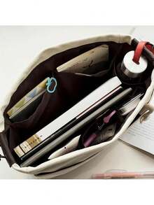 轻装旅行，智能收纳：多功能帆布包，带抽绳和实用口袋，可收纳学校用品 - 藍色 - 查看 9